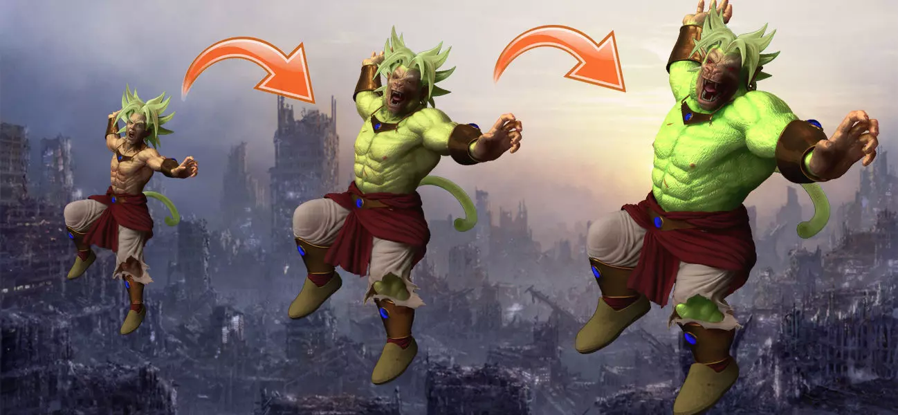 Broly and Goku Transform 3D model