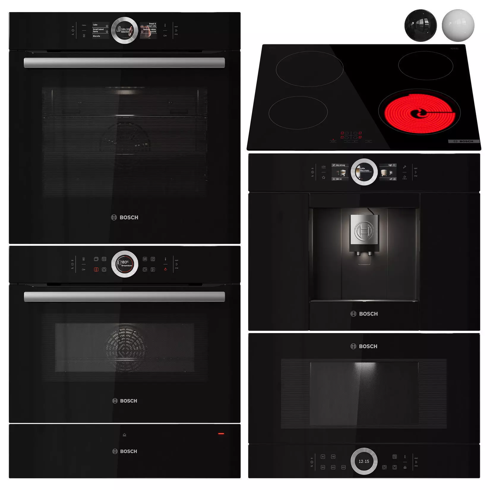 Bosch Serie 8 Built-in Kitchen Appliances 02 3D model