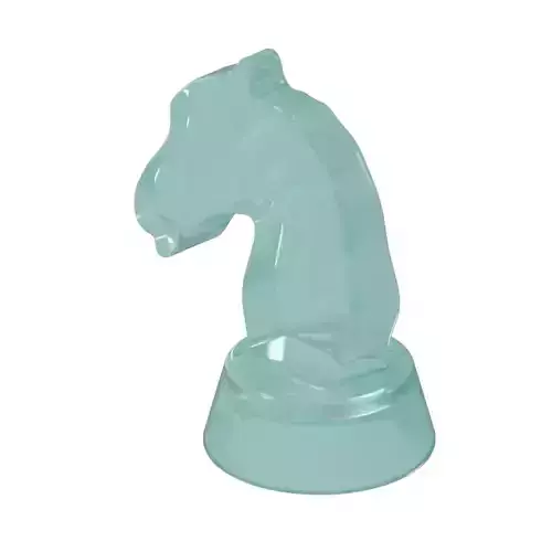 Transparent Chess Horse Piece