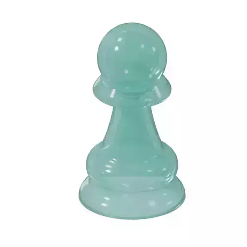 Transparent Chess Pawn Piece 3D model