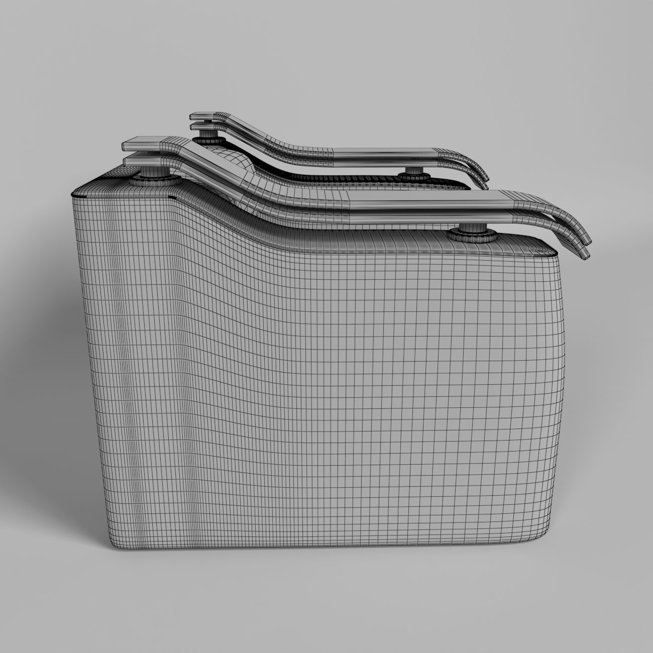 ARMCHAIR leather chair with wooden handles 3D model_7