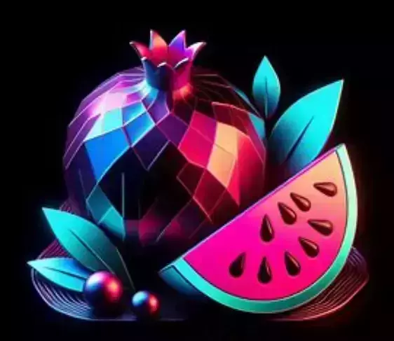 Yalda Night Pomegranate Watermelon 3D Model