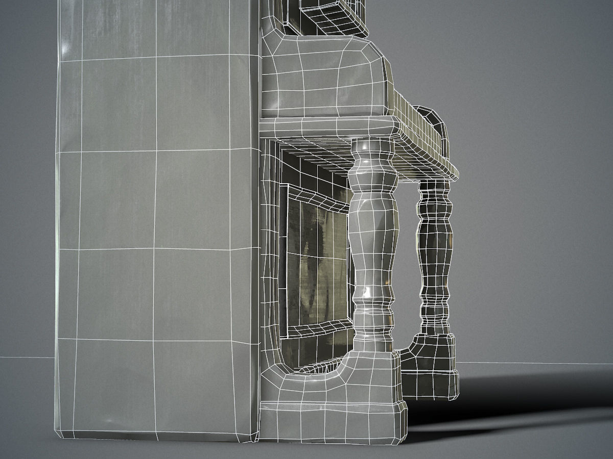 Dusty piano Low-poly 3D model_17