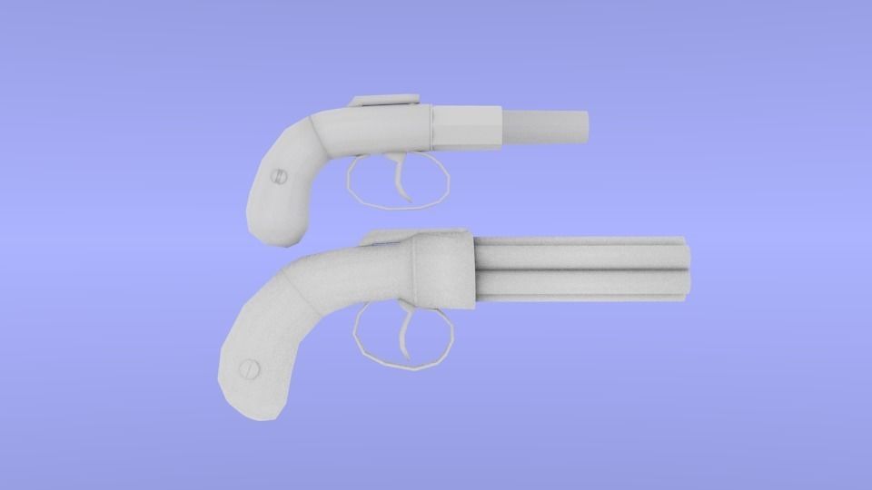 Allen guns Free low-poly 3D model_4