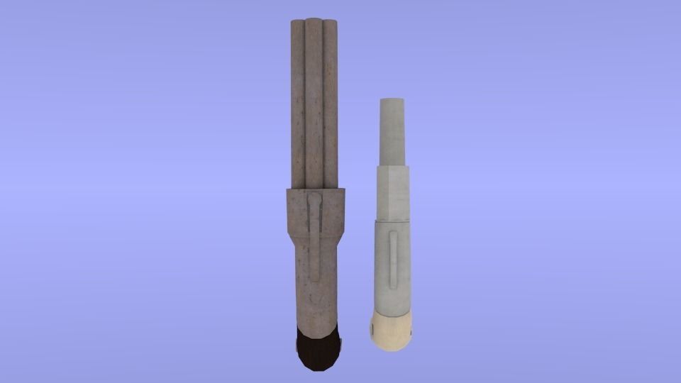 Allen guns Free low-poly 3D model_2