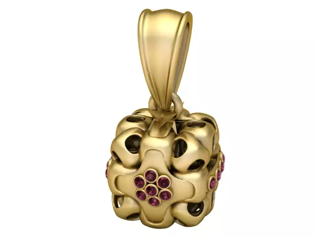 Ornate Floral Cage Pendant Luxury 3D Printable Jewelry Charm 3D print model
