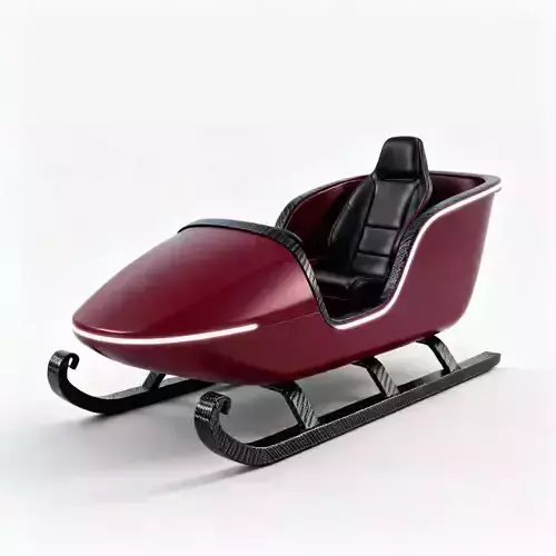 Aero-Crimson- Minimalist Sport Sleigh 3D Model