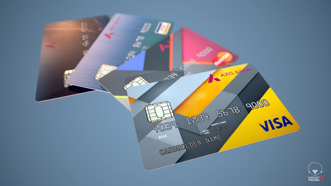 Credit Card PBR Game Ready Low-poly 3D model