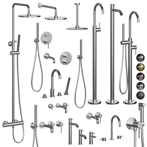 Abber Wasser Kreis faucet set 3D model