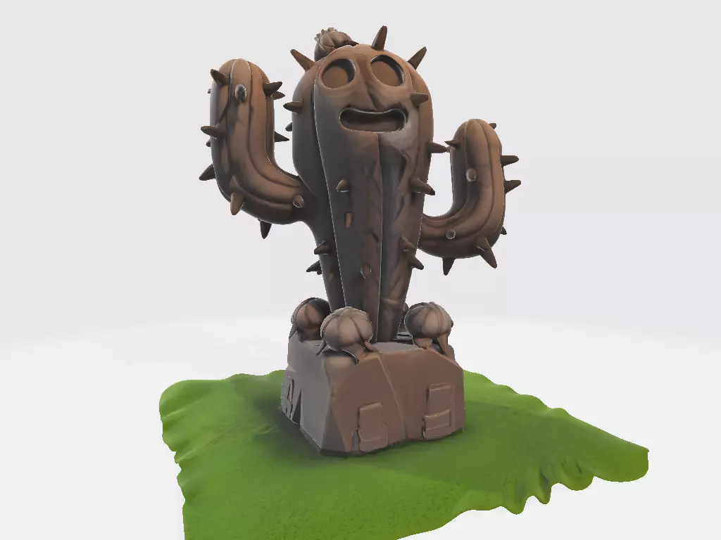 Chash of Clans Caricature Cactus 3D print model