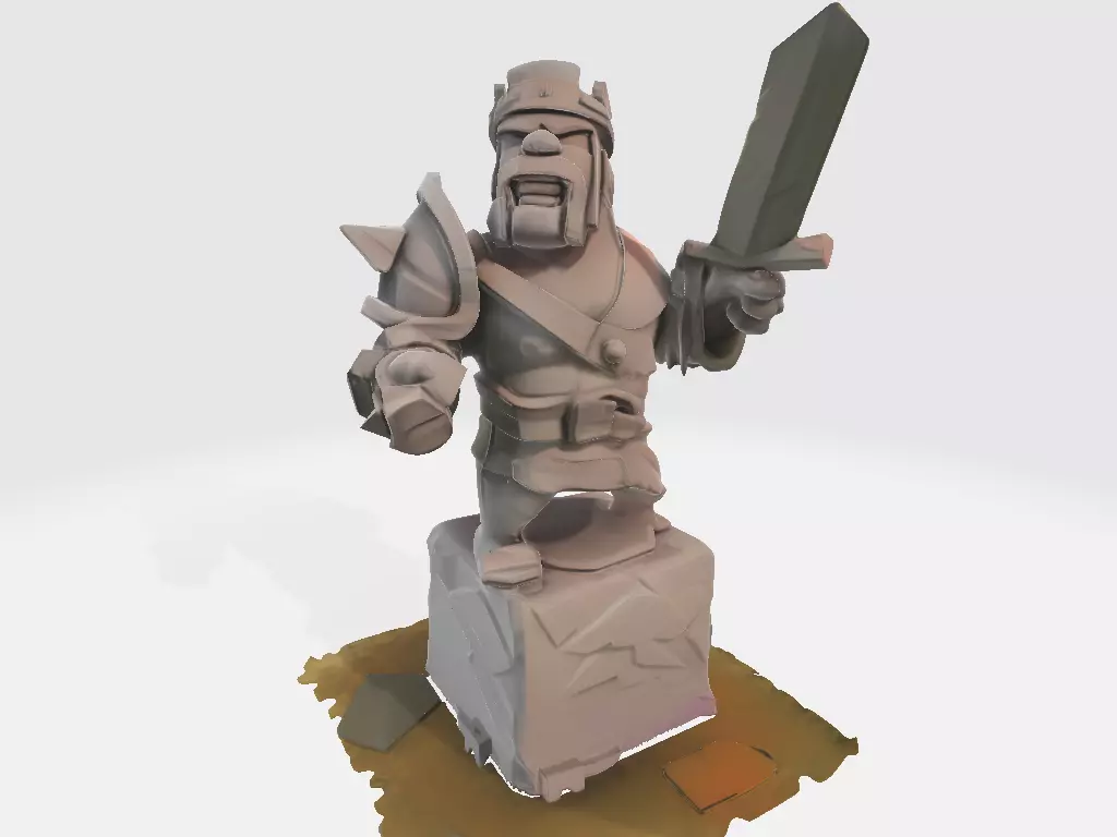Chash of Clans Powerful Hero Statue 3D print model
