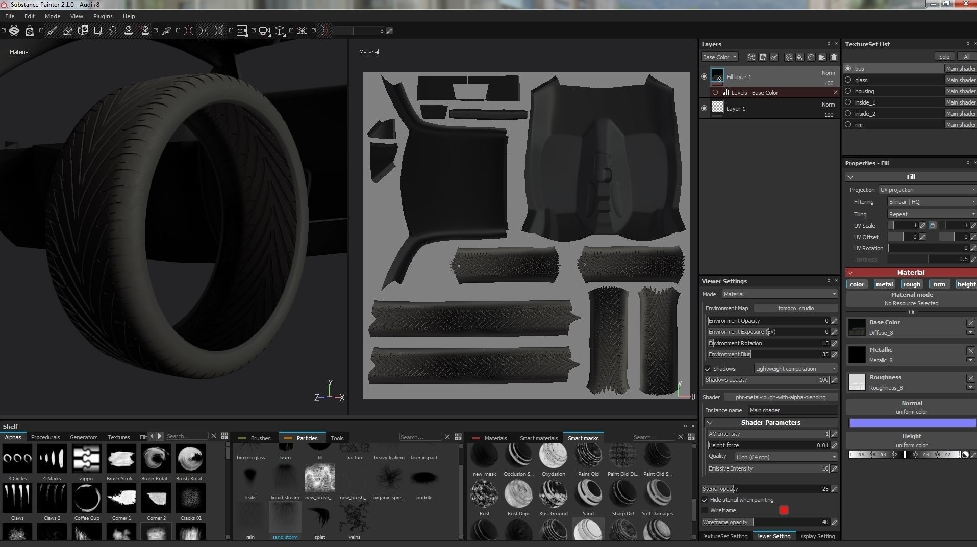 Audi r8 Low-poly 3D model_34