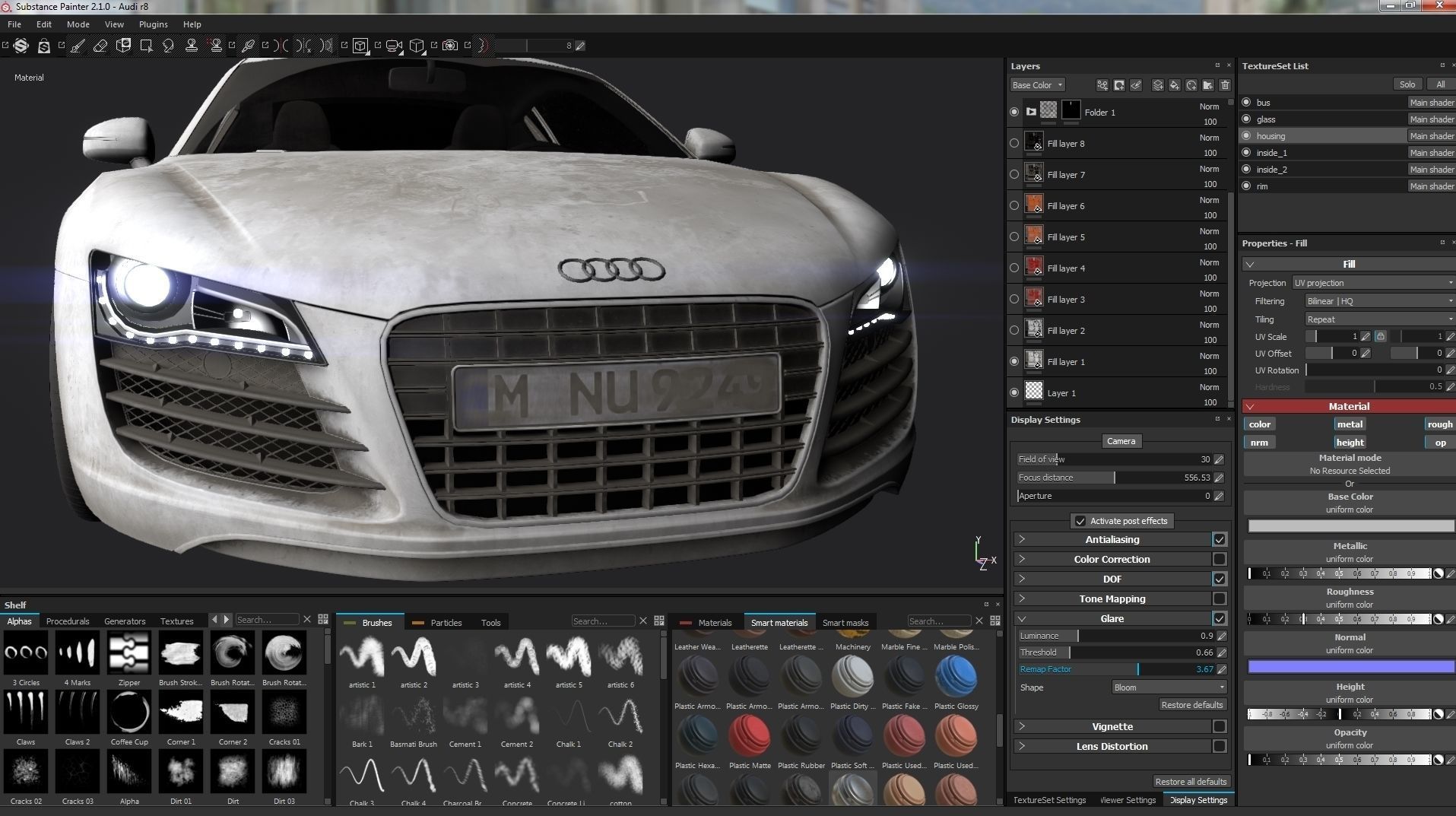 Audi r8 Low-poly 3D model_7