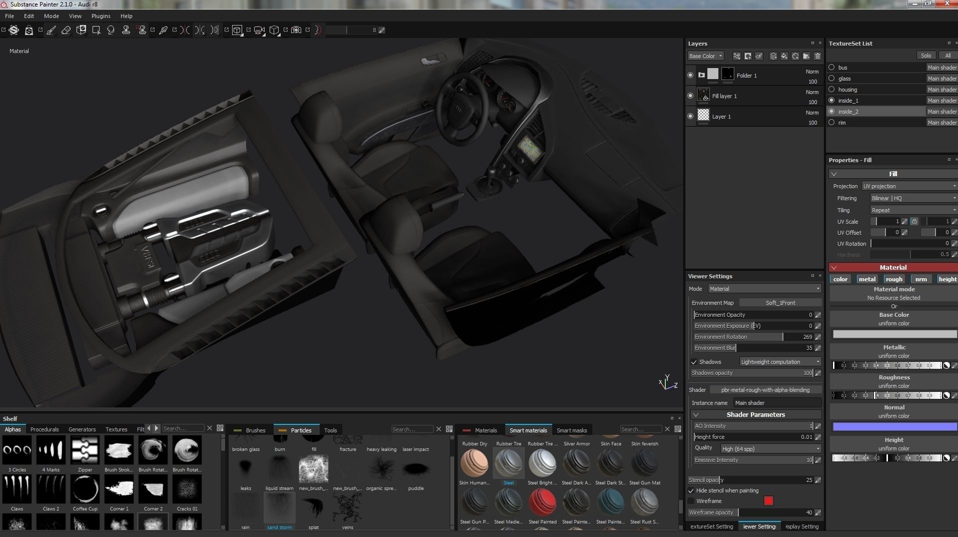 Audi r8 Low-poly 3D model_28