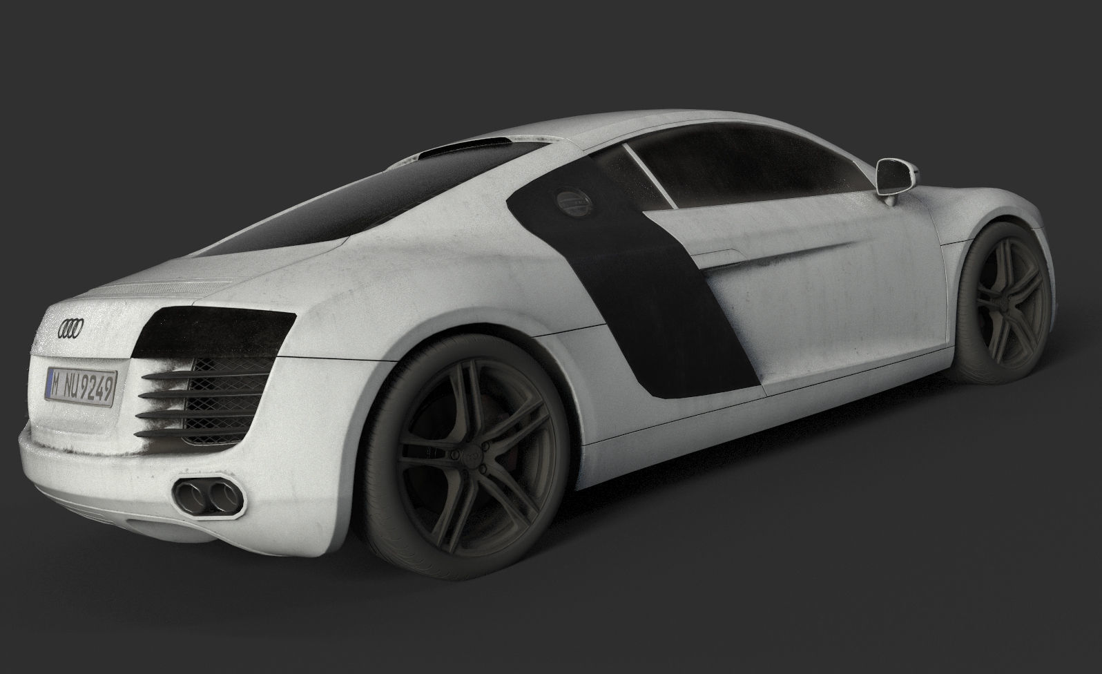 Audi r8 Low-poly 3D model_9