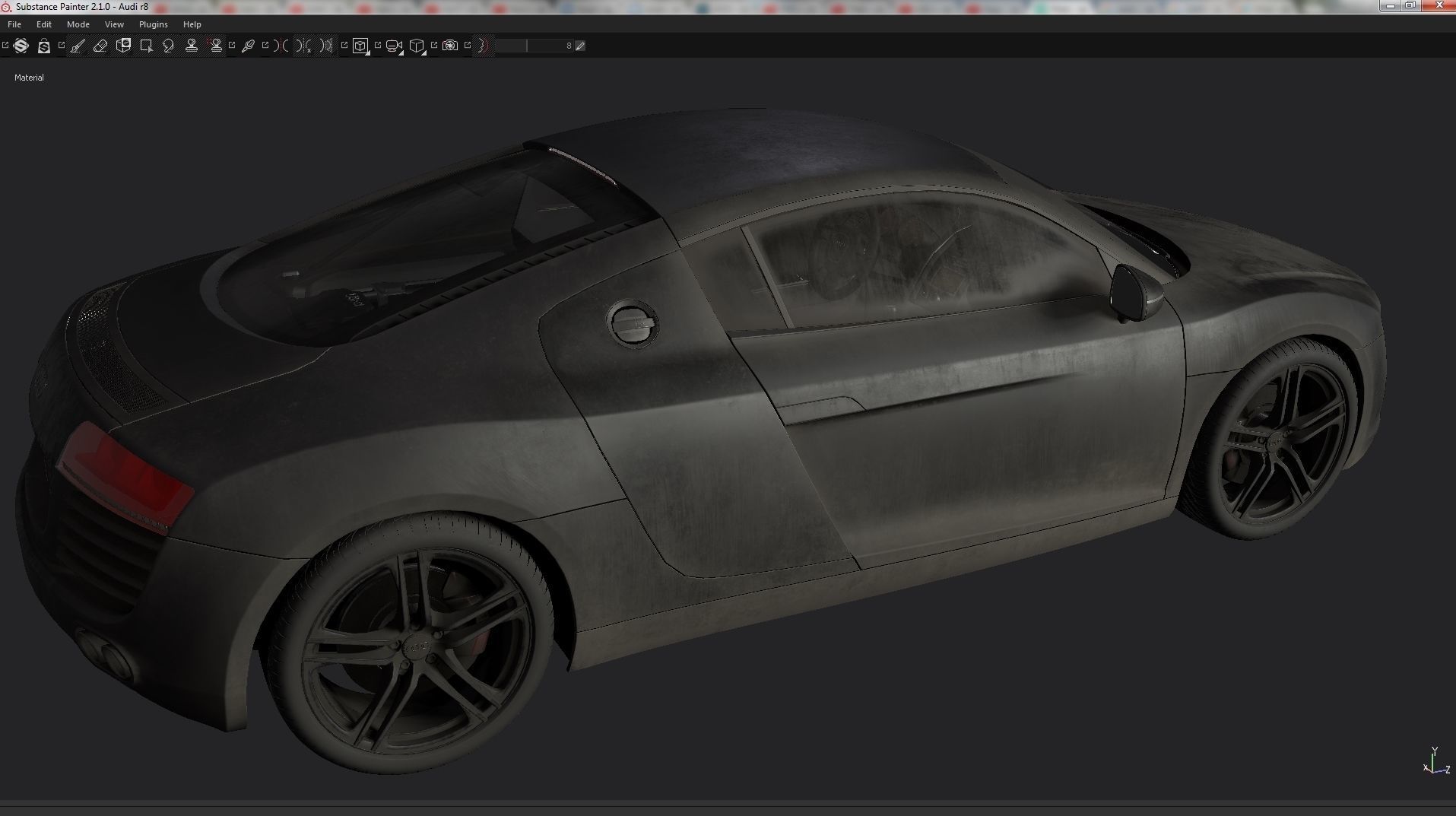 Audi r8 Low-poly 3D model_40