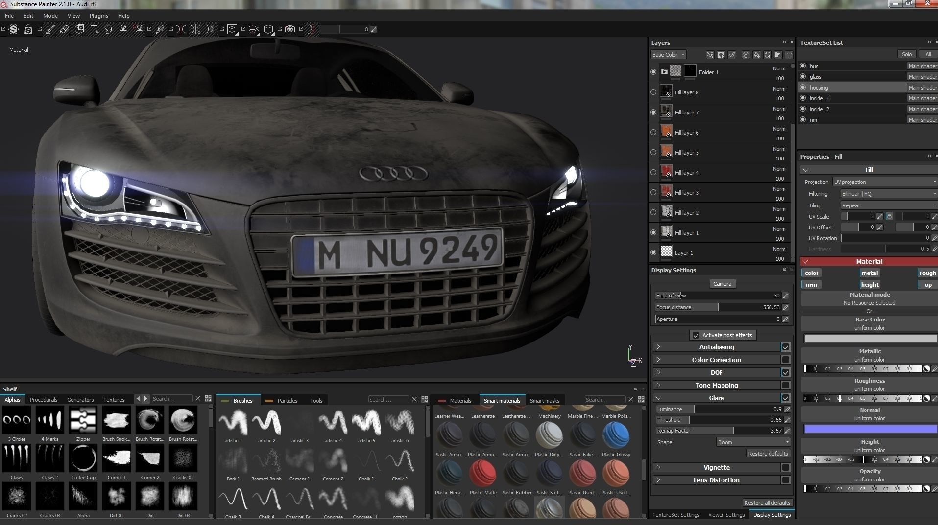 Audi r8 Low-poly 3D model_1