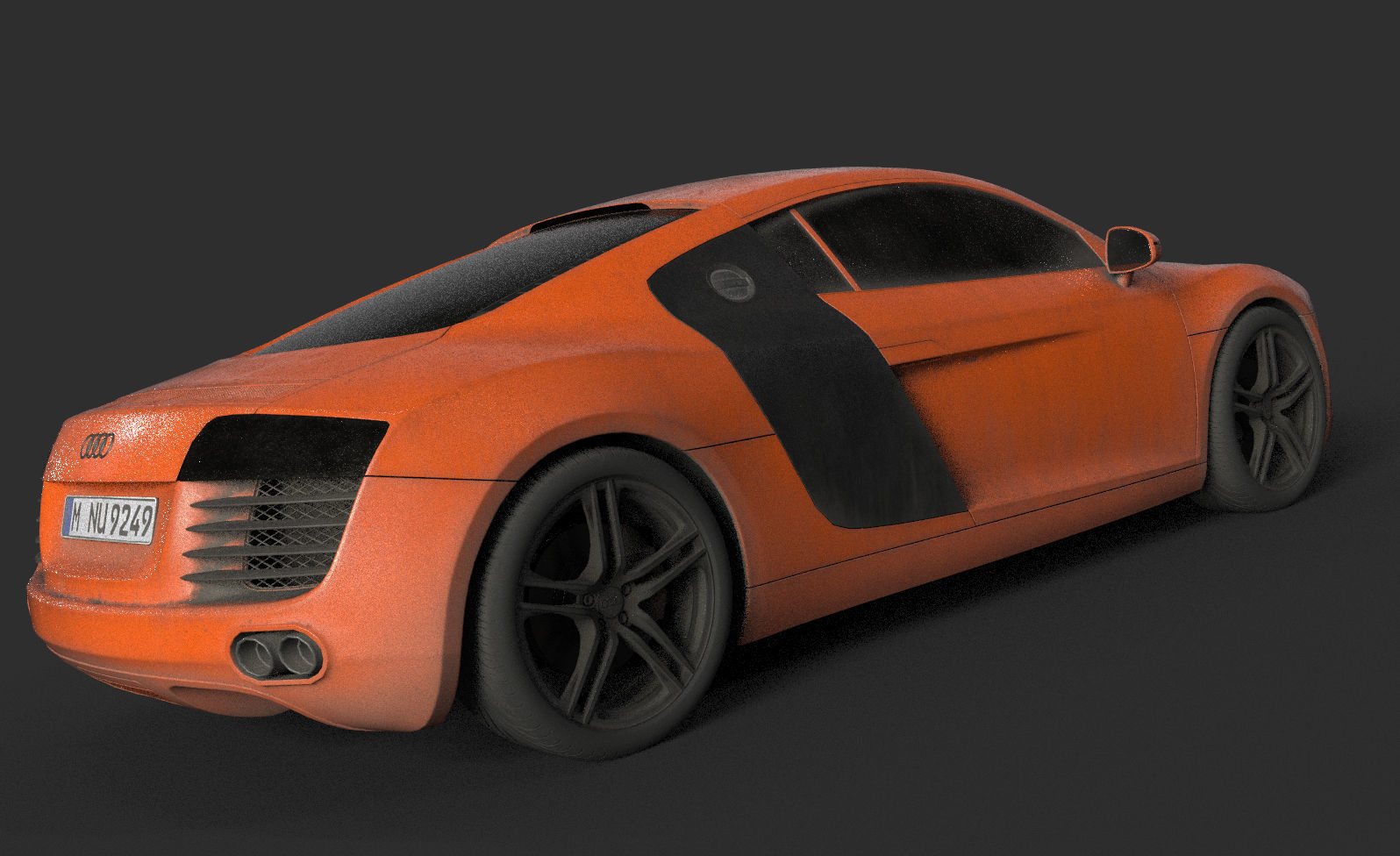 Audi r8 Low-poly 3D model_11