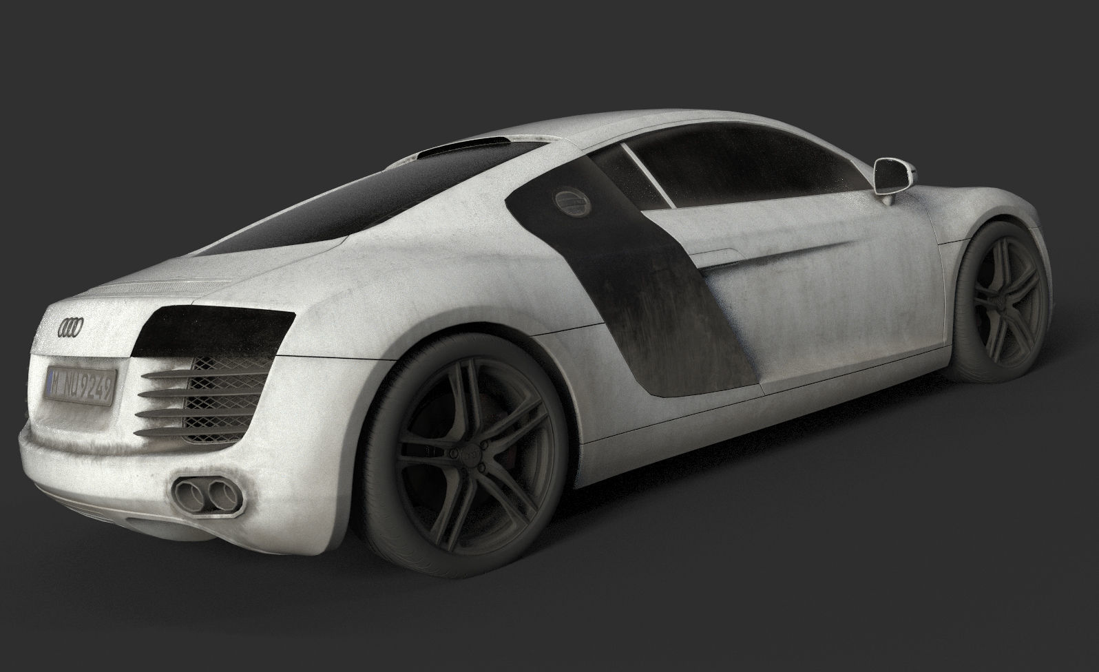 Audi r8 Low-poly 3D model_8
