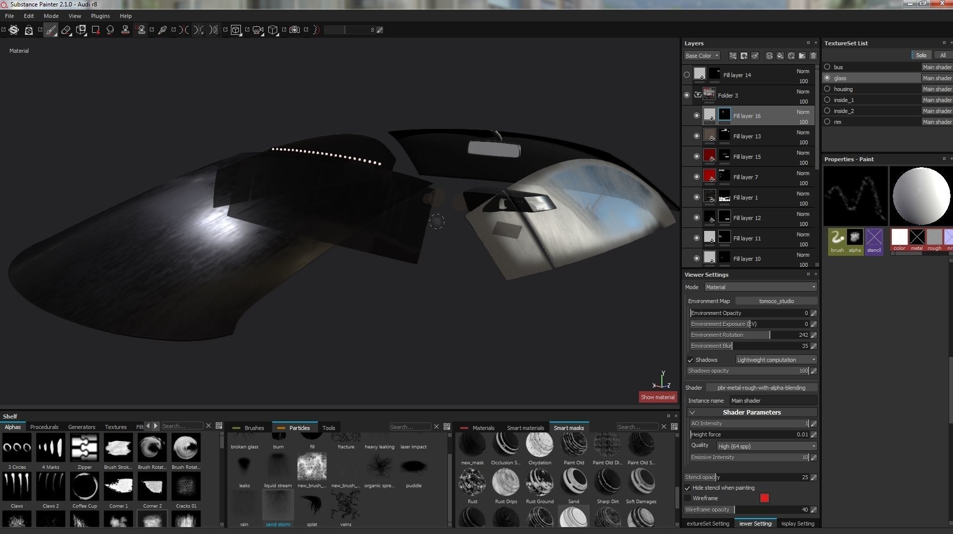Audi r8 Low-poly 3D model_15