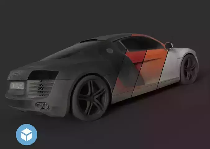 Audi r8 Low-poly 3D model