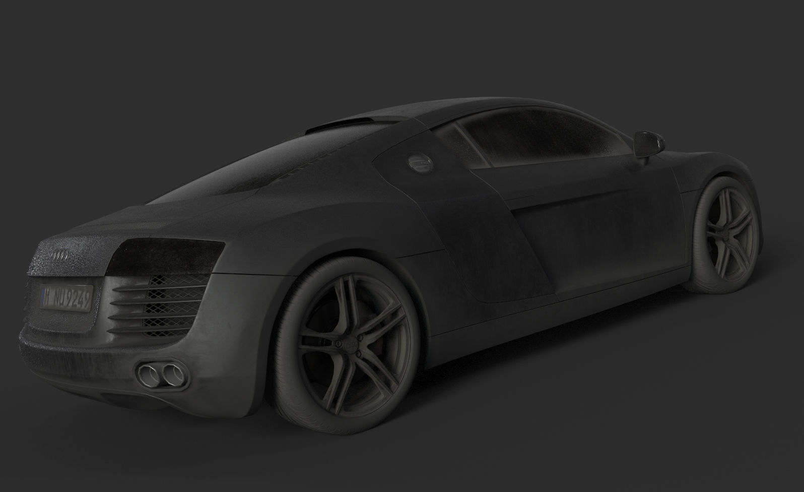 Audi r8 Low-poly 3D model_3