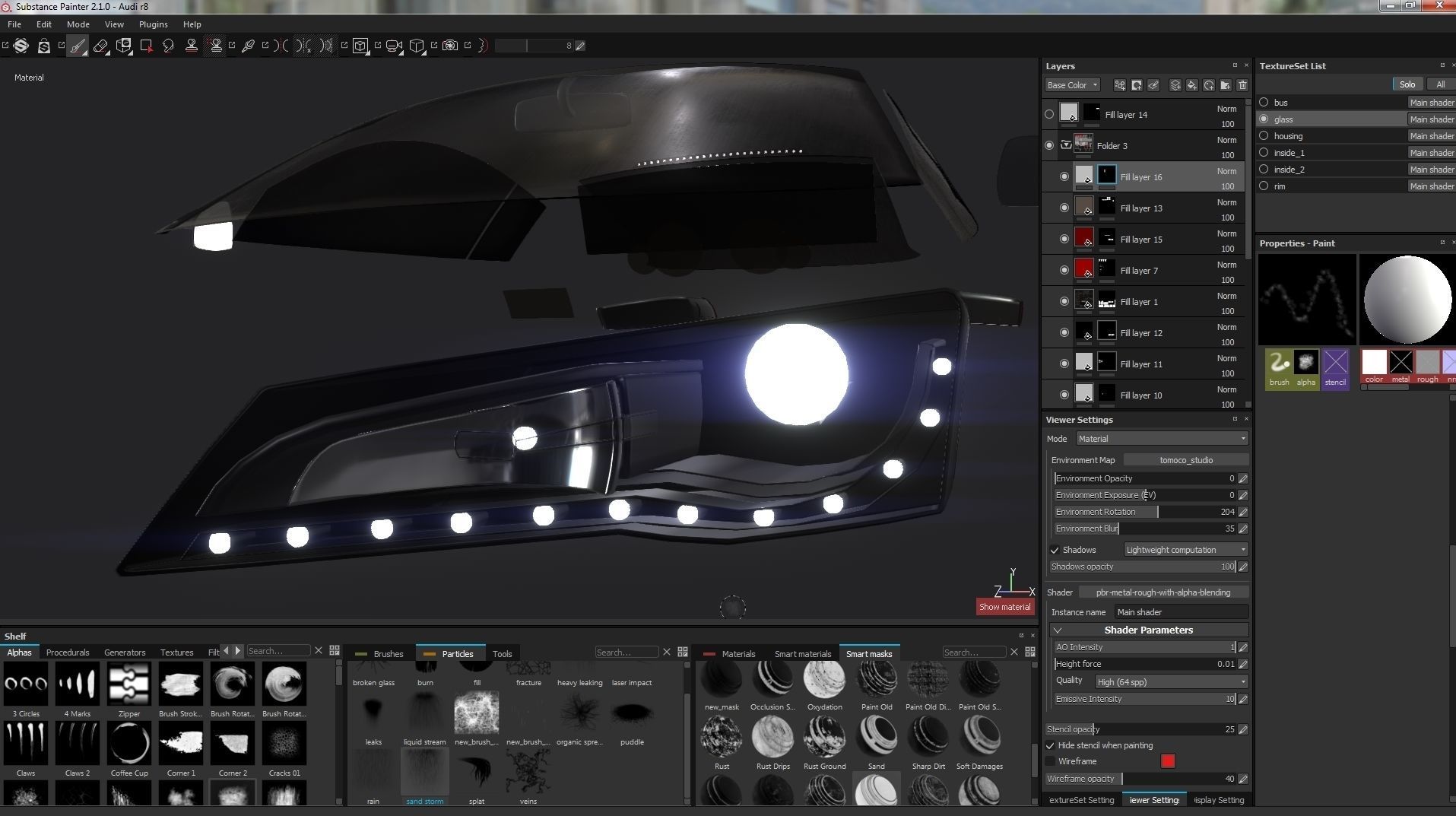 Audi r8 Low-poly 3D model_14