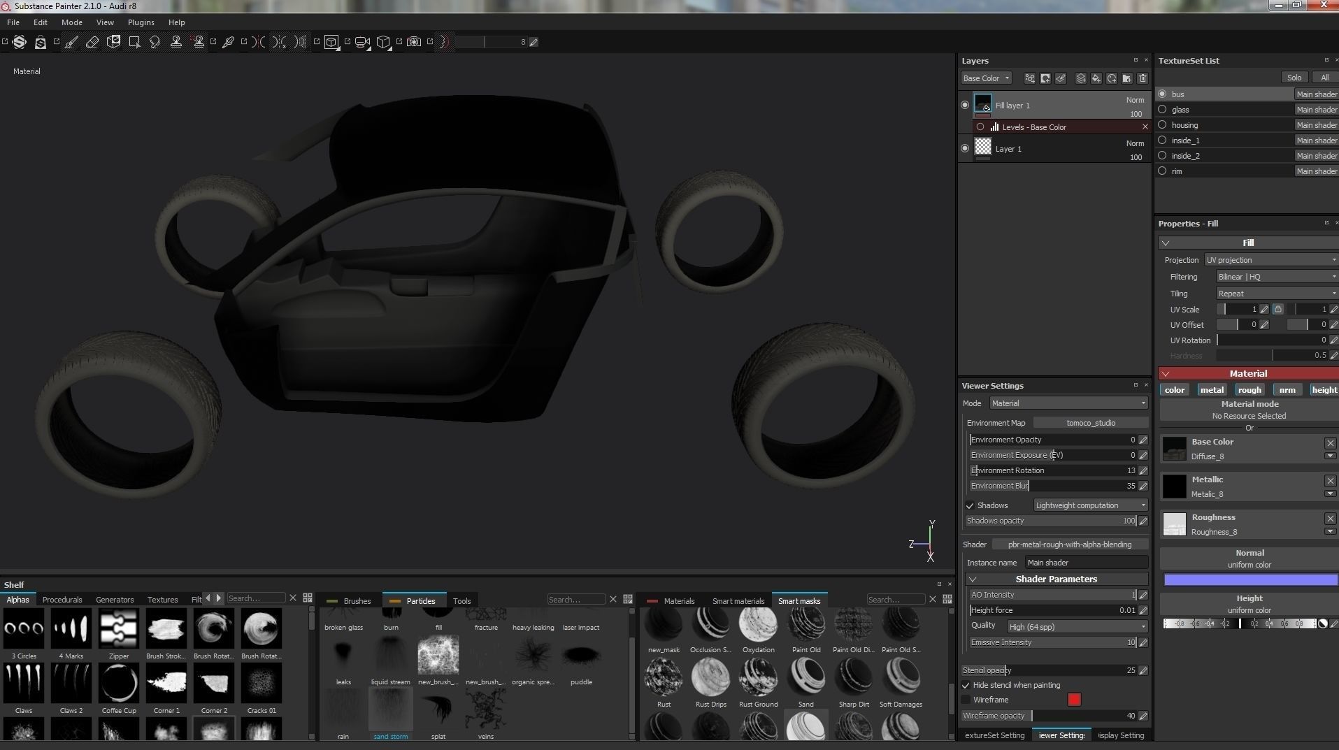 Audi r8 Low-poly 3D model_33