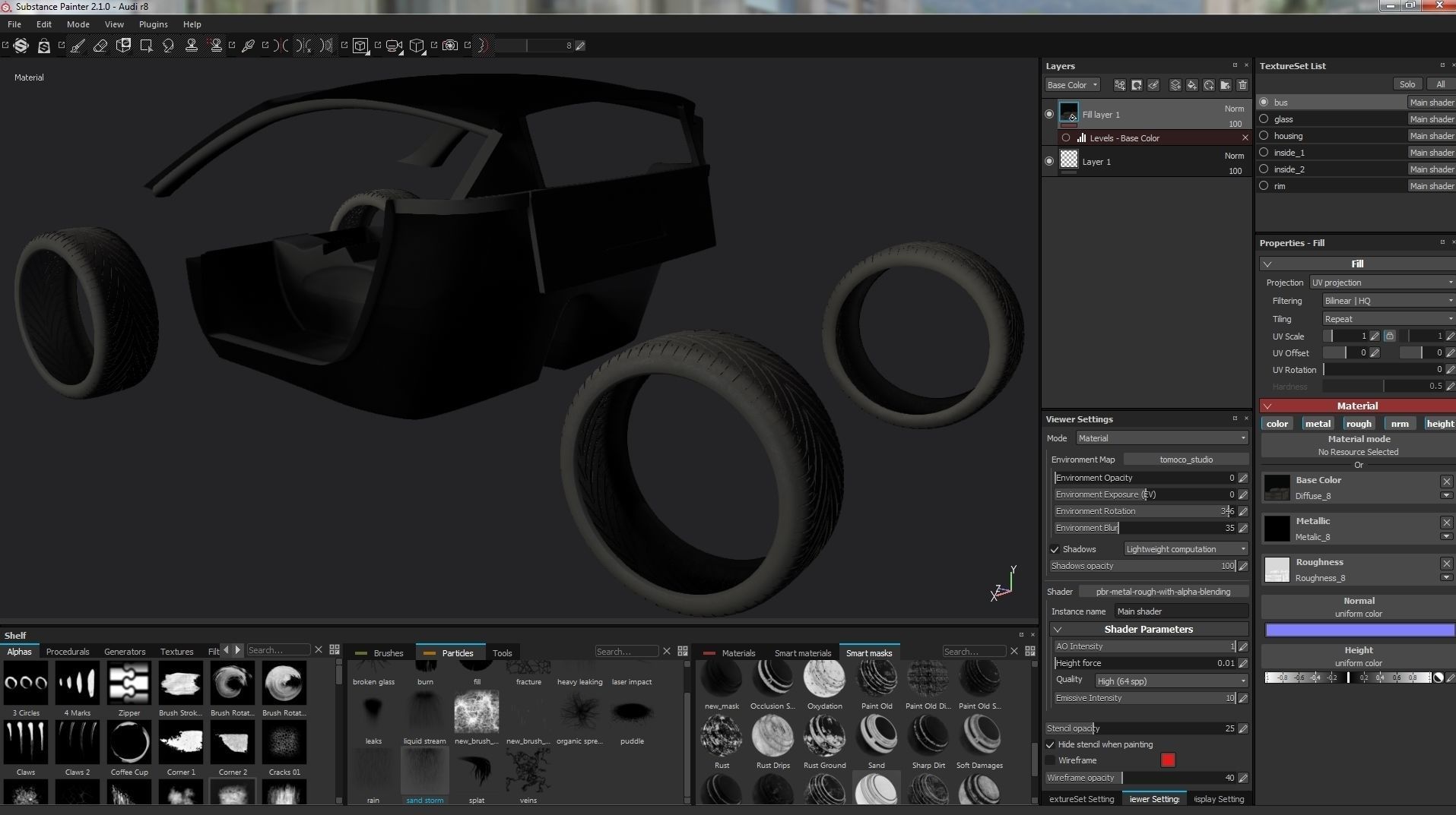 Audi r8 Low-poly 3D model_35