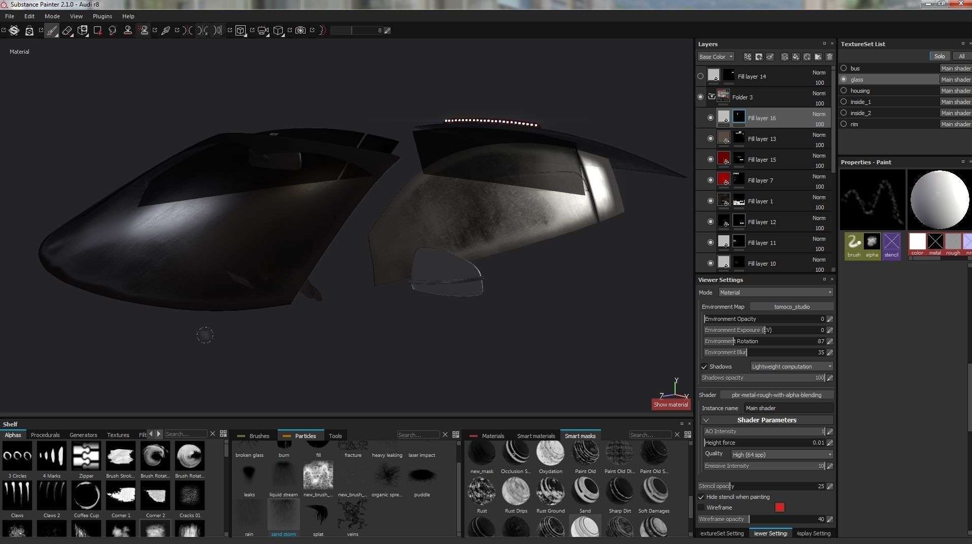 Audi r8 Low-poly 3D model_16