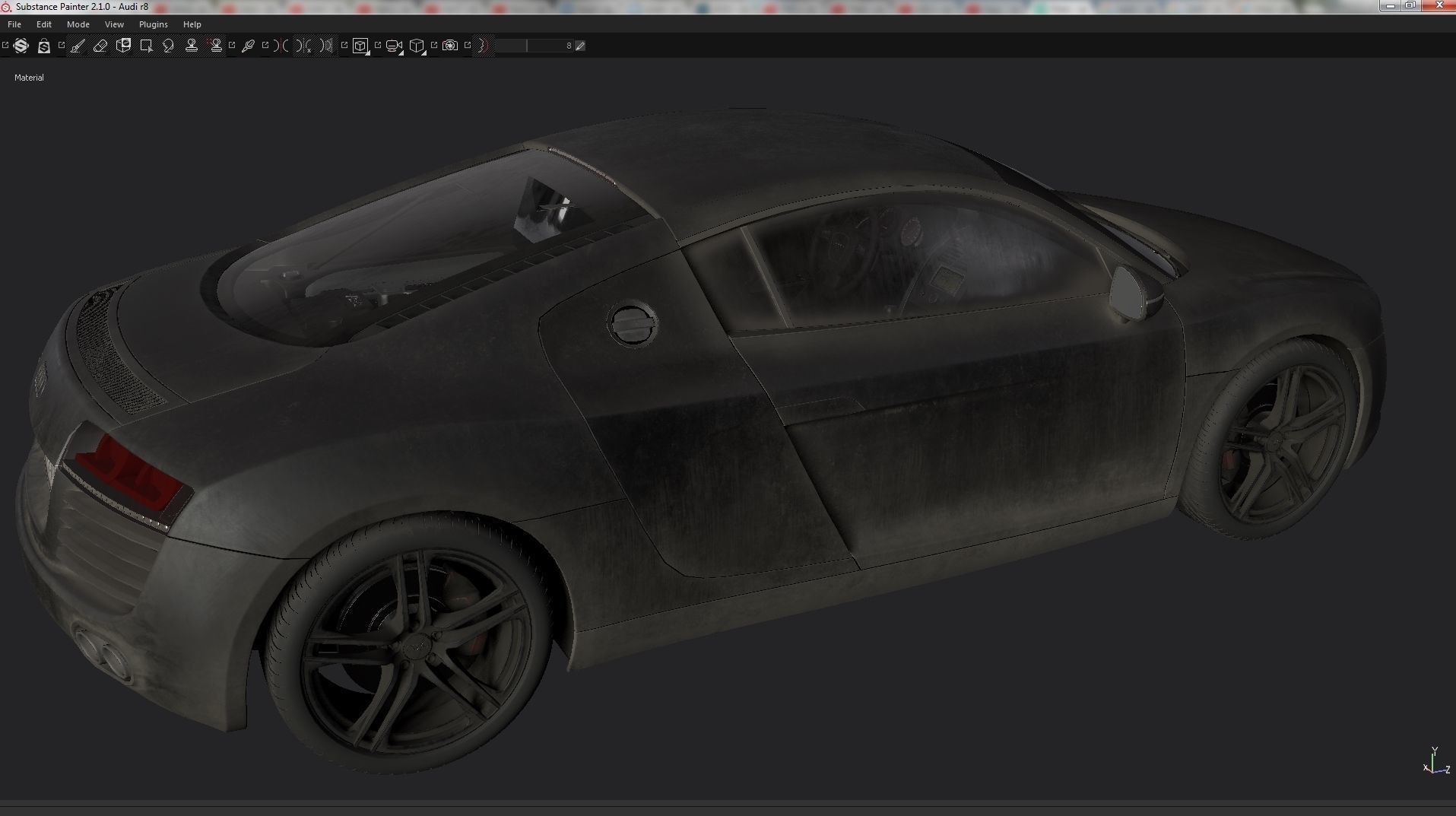 Audi r8 Low-poly 3D model_41