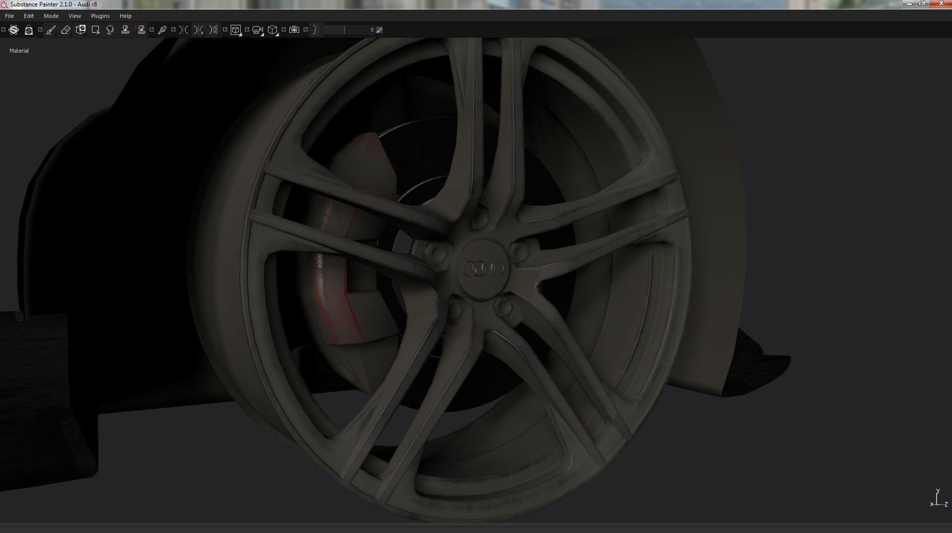 Audi r8 Low-poly 3D model_36