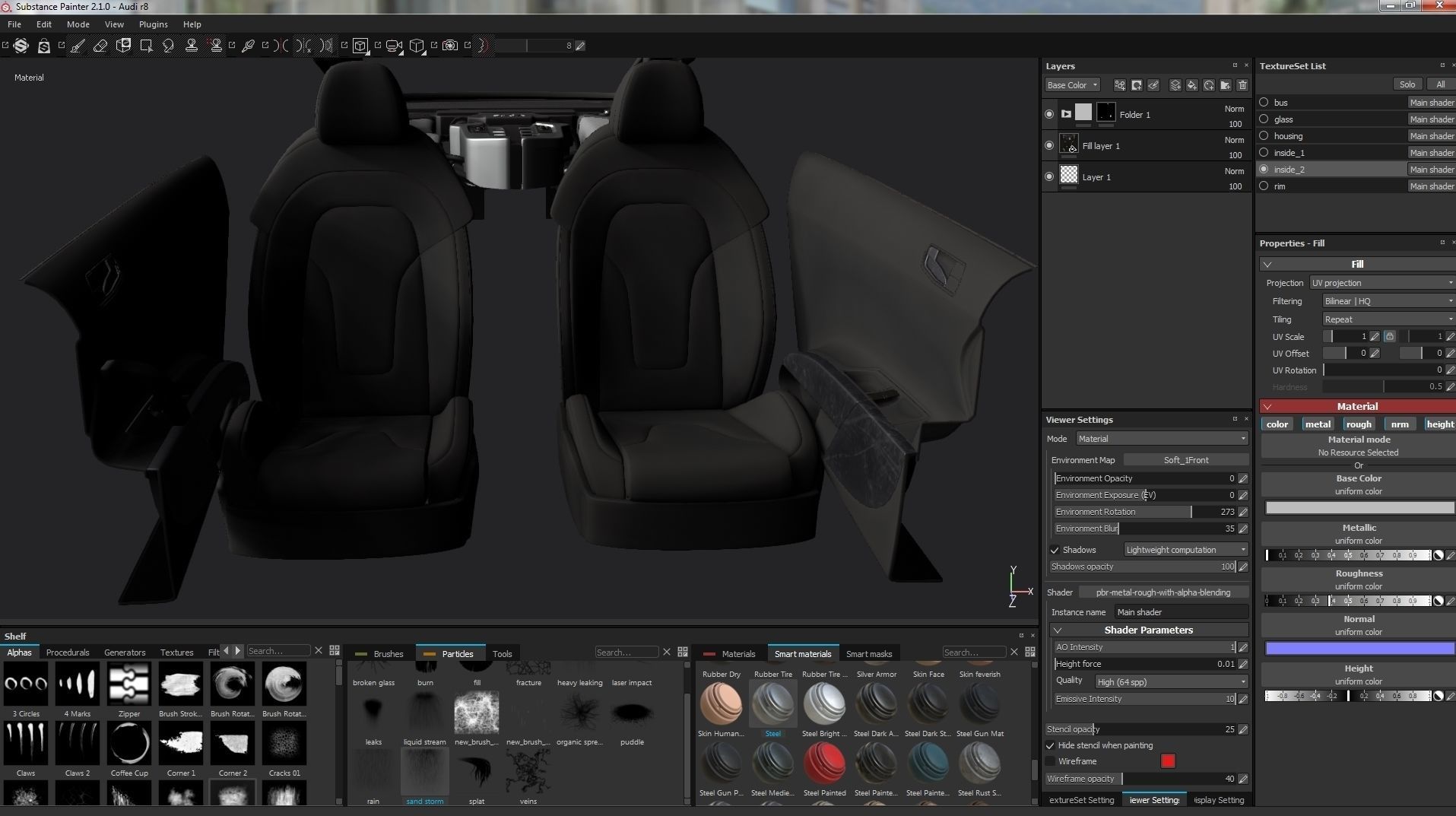 Audi r8 Low-poly 3D model_32