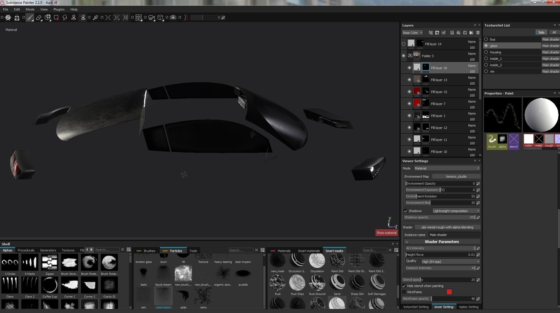 Audi r8 Low-poly 3D model_19
