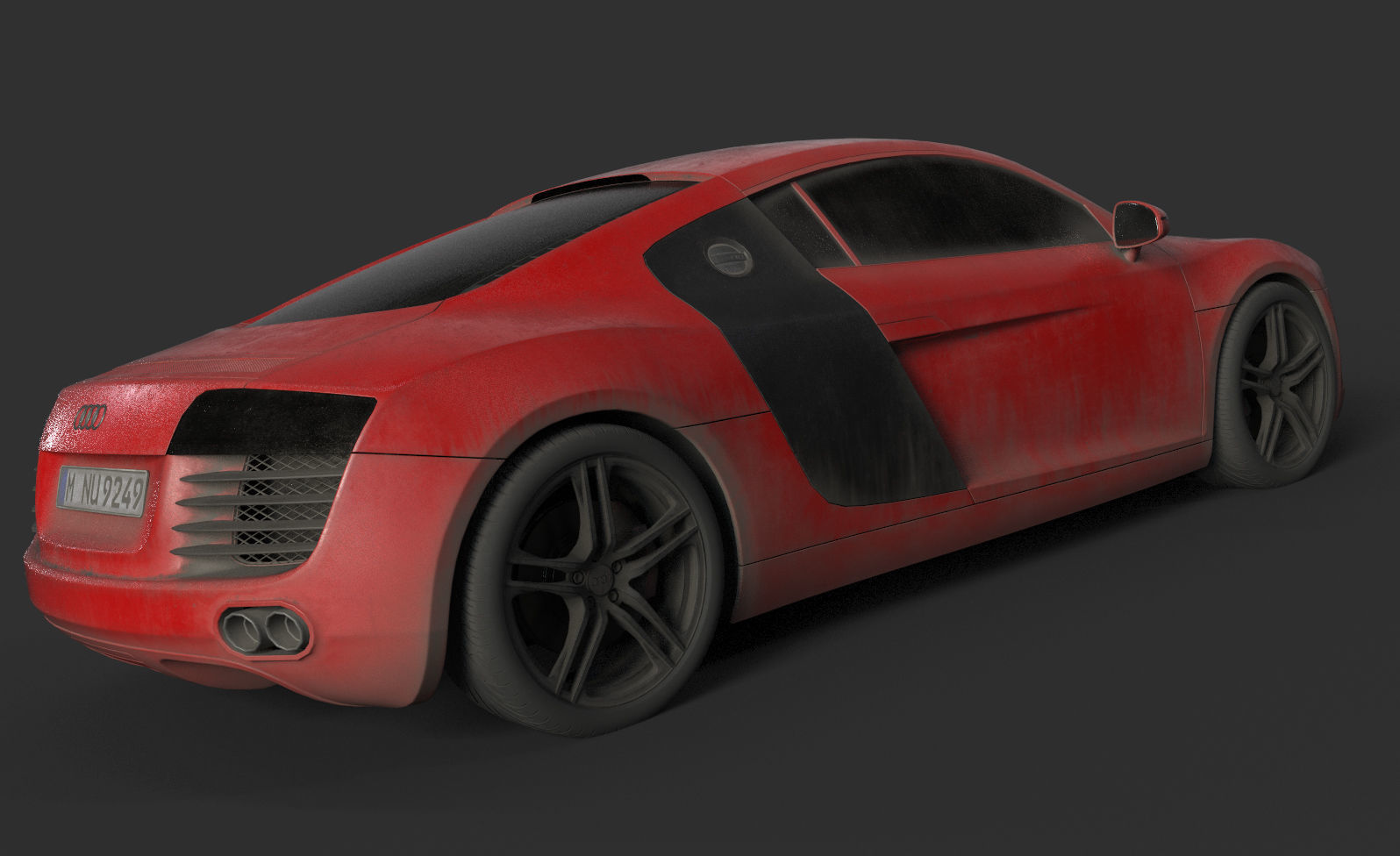 Audi r8 Low-poly 3D model_6