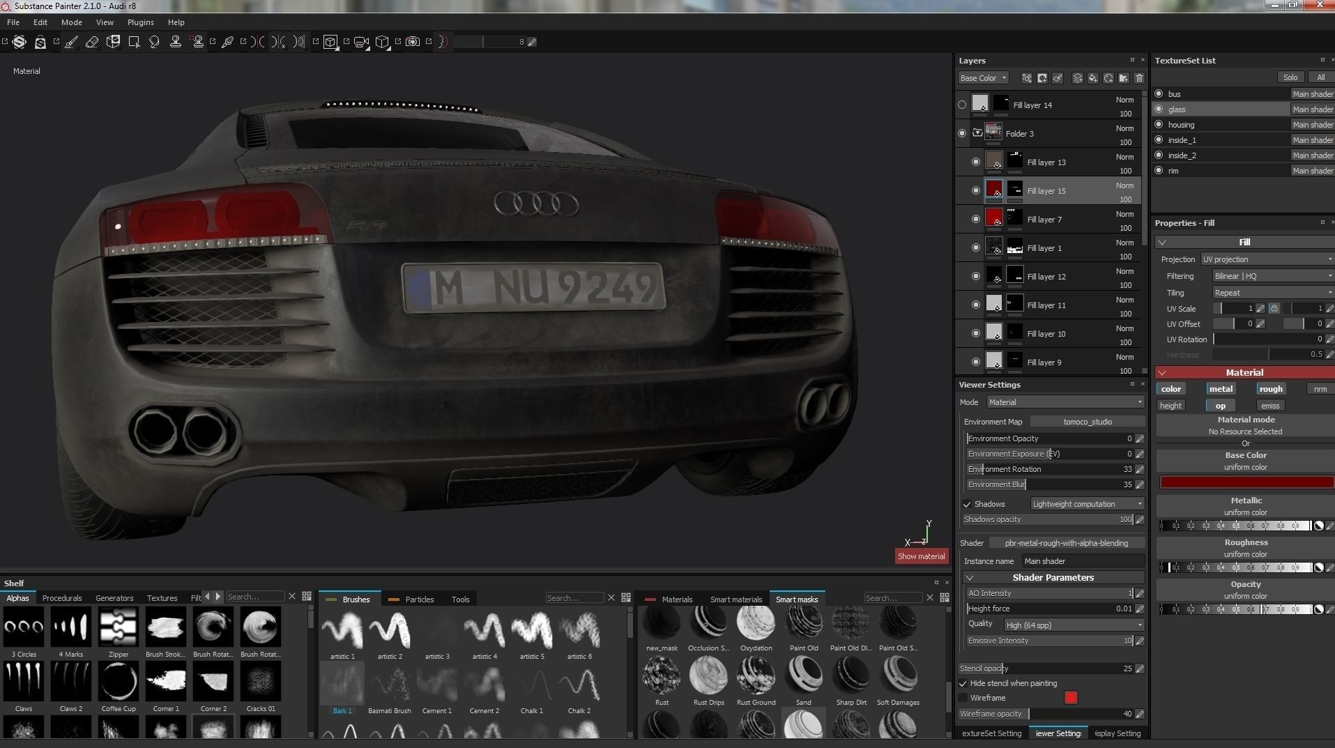 Audi r8 Low-poly 3D model_13
