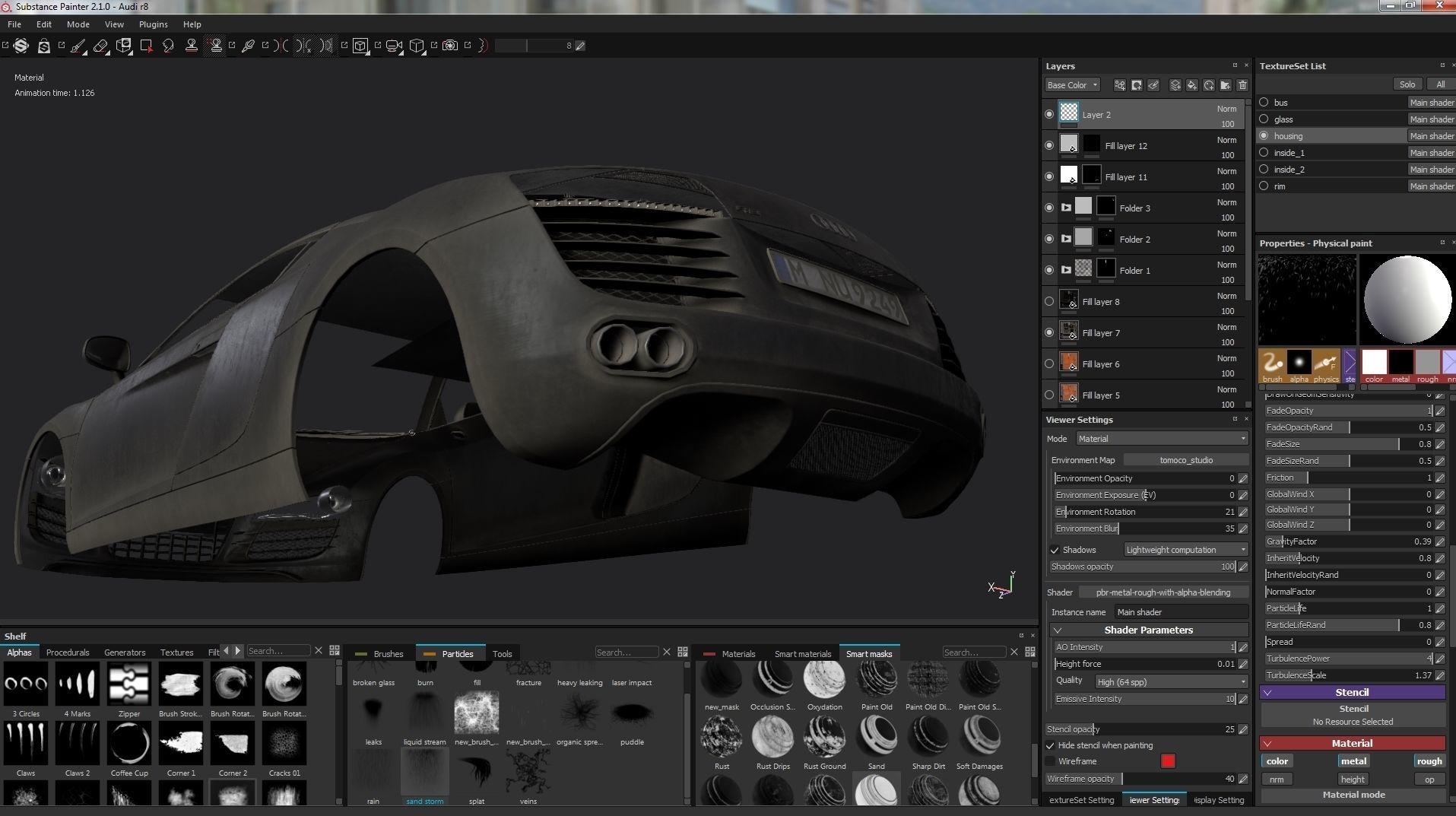 Audi r8 Low-poly 3D model_24