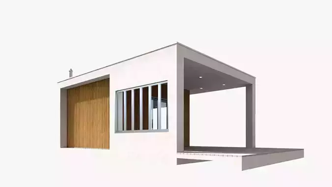 mini sized house Low-poly 3D model 5
