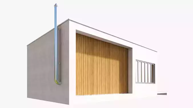 mini sized house Low-poly 3D model 6