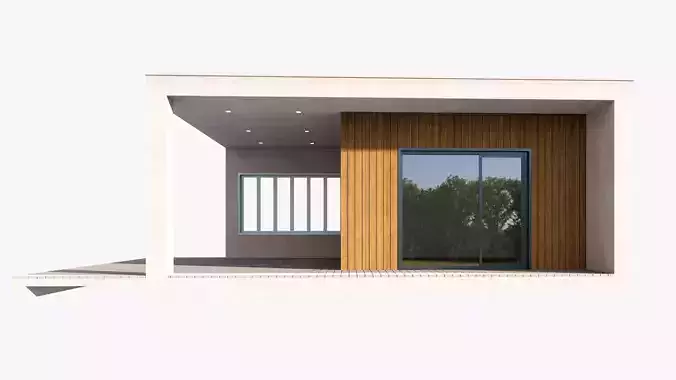 mini sized house Low-poly 3D model 4