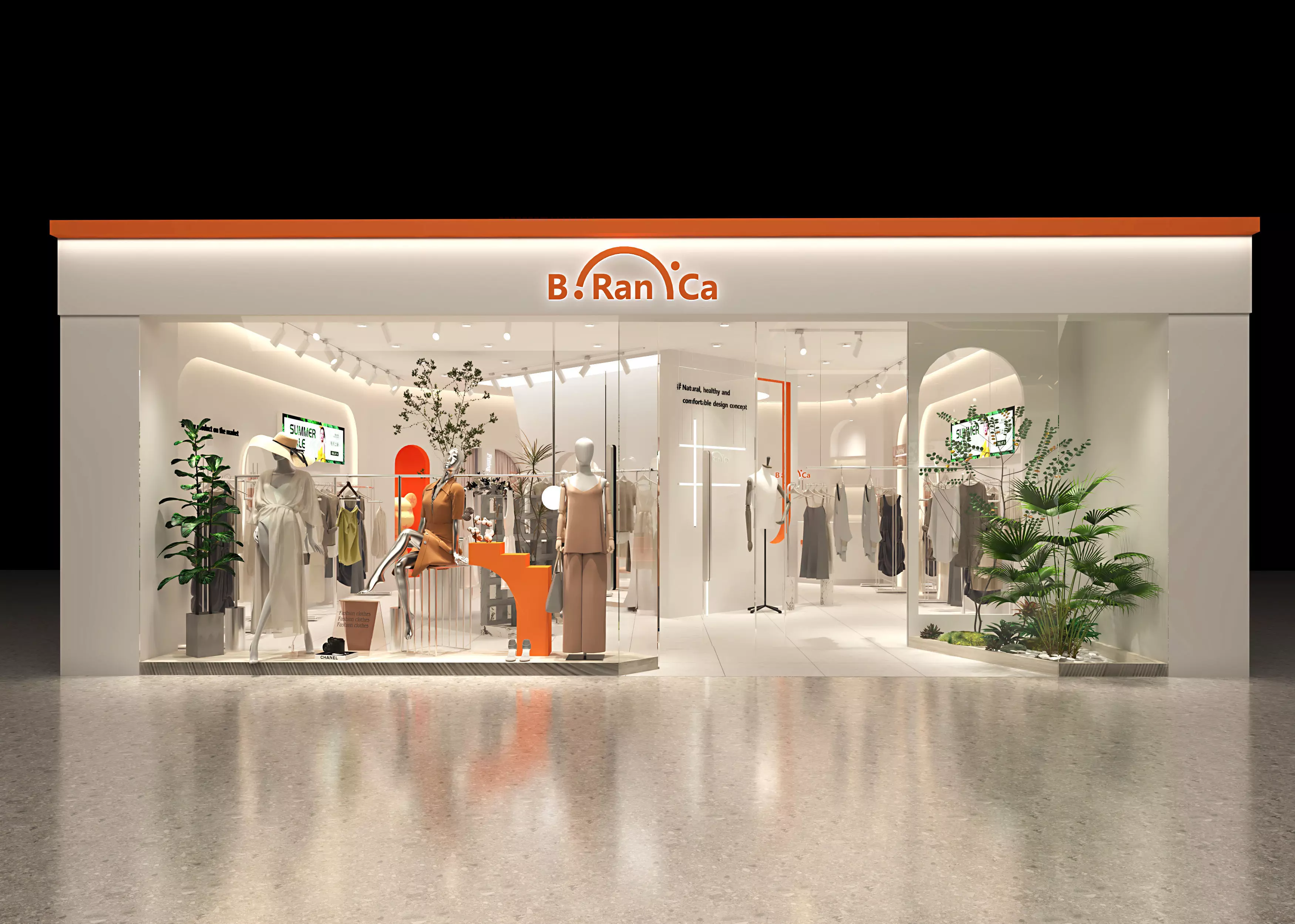 Female Clothing Store Low-poly 3D model