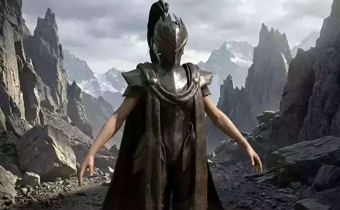 Fantasy Female Knight Detailed Hot Anime Asian Base Mesh