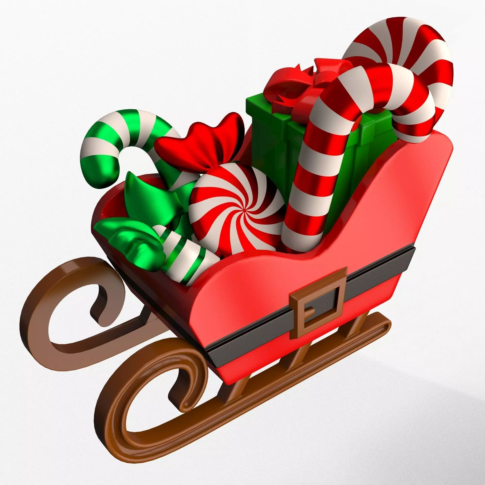 Festive Candy Sleigh 01 3D print model
