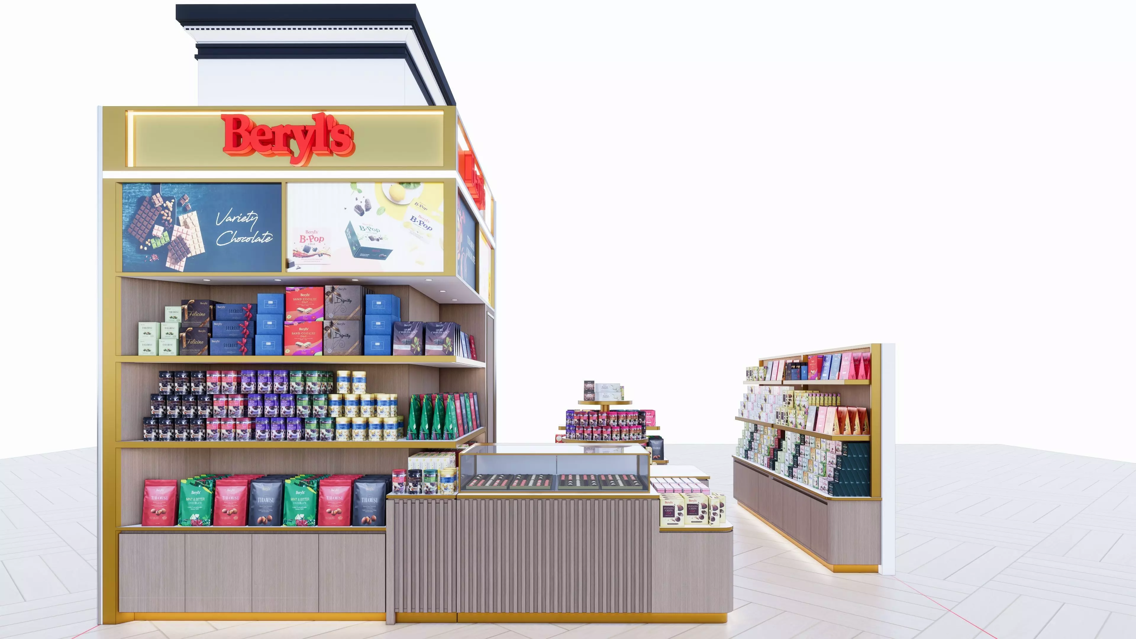 Beryls Chocolate Mall Kiosk Design 3D model