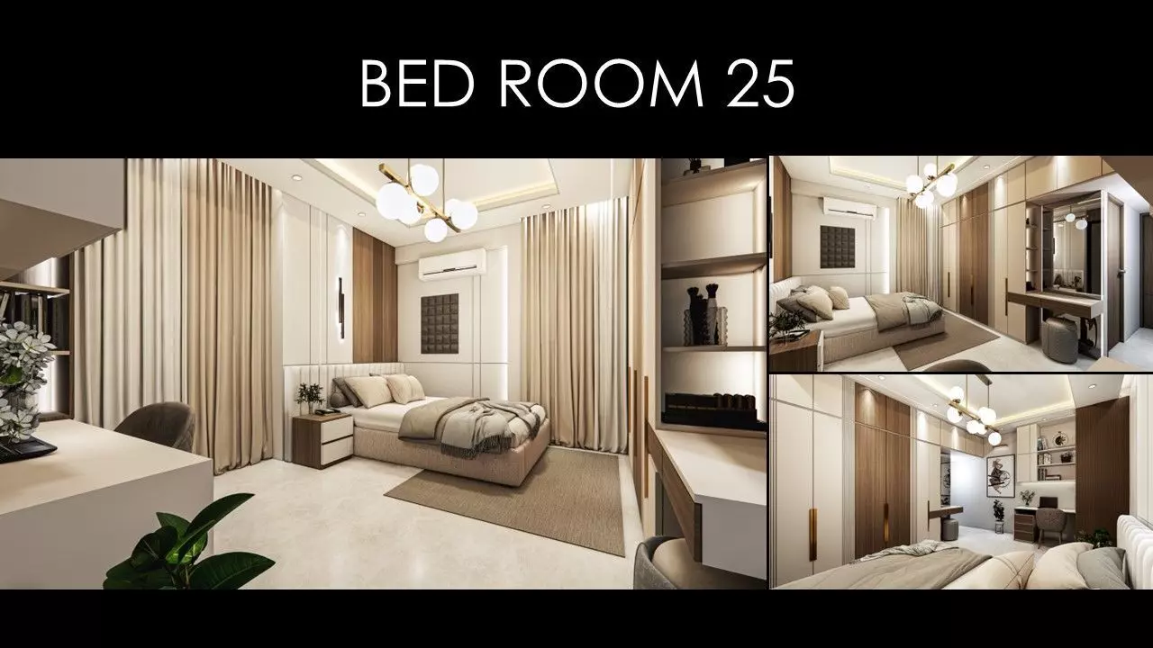 MORDERN BEDROOM 25 INTERIORS Low-poly 3D model