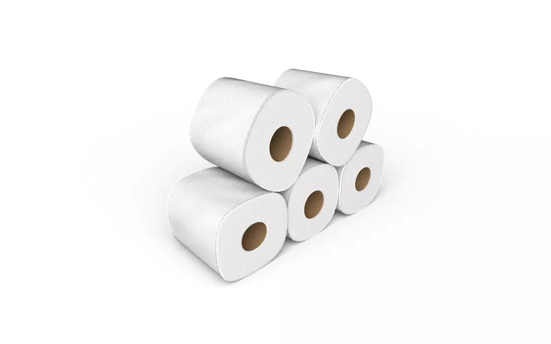 Toilet Paper M02 Low-poly 3D model