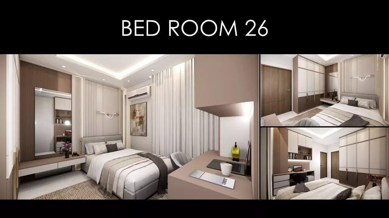 MORDERN BEDROOM 26 INTERIORS Low-poly 3D model