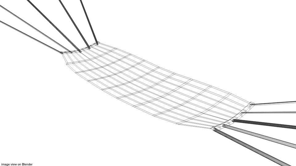 Bed - Hammock 3D model_3