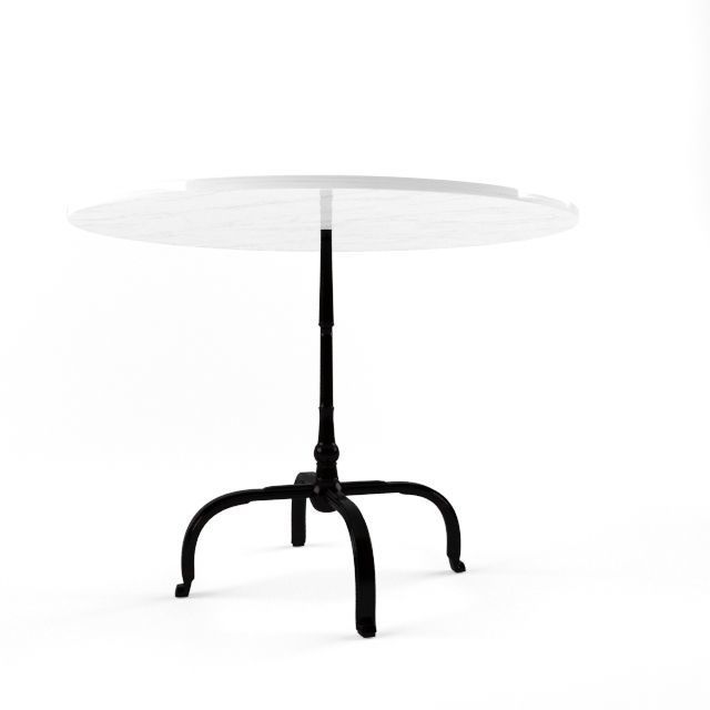 Williams Sonoma La Coupole Round Iron Bistro 3D model_5