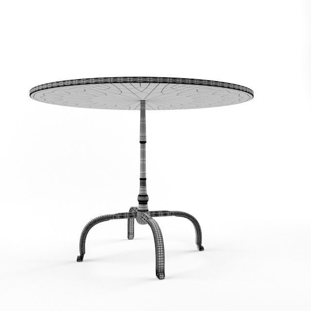 Williams Sonoma La Coupole Round Iron Bistro 3D model_4